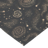 金ゴールド星コンステレーション銀河系パターン ミディアムテーブルランナー (コーナー)