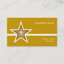 金ゴールド星ホワイトラインの名刺テンプレート金ゴールド 名刺
