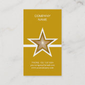 金ゴールド星ホワイトラインの名刺金ゴールド(縦) 名刺 (裏面)
