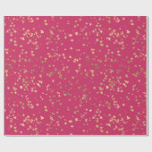 金ゴールド星ミニマルエレガントリスト ラッピングペーパー (フラット)