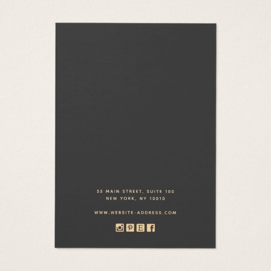 金ゴールド星占い追加ロゴイヤリングディスプレイカード (裏面)