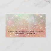 金ゴールド星塵 |ピンクの大理石 名刺 (裏面)