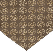 金ゴールド星形五角形オンブラウン ショートテーブルランナー (コーナー)