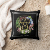 金ゴールド星形五角形自然リースフラワーズボヘミア クッション (ブランケット)