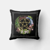 金ゴールド星形五角形自然リースフラワーズボヘミア クッション (裏面)