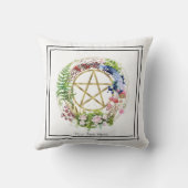 金ゴールド星形五角形自然リースフラワーズボヘミア クッション (裏面)