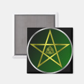 金ゴールド星形五角形 マグネット (正面/裏面)