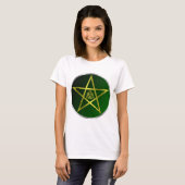 金ゴールド星形五角形 Tシャツ (正面フル)