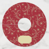 金ゴールド星旋回パターン ワイングラスタグ (正面)