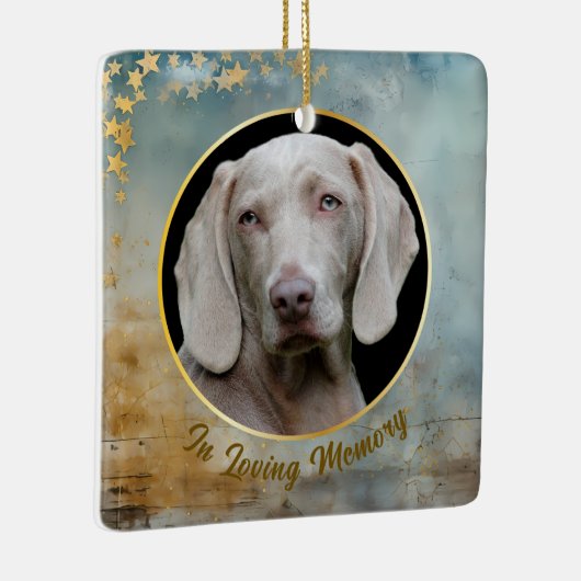 金ゴールド星枠オンウッドペット記念館 セラミックオーナメント (右)