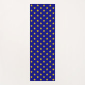 金ゴールド星模様、ネイビーブルー独占的、 ヨガマット (正面)
