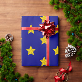 金ゴールド星模様、ネイビーブルー独占的、 ラッピングペーパー