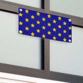 金ゴールド星模様、ネイビーブルー独占的、 横断幕 (ビルの外側)