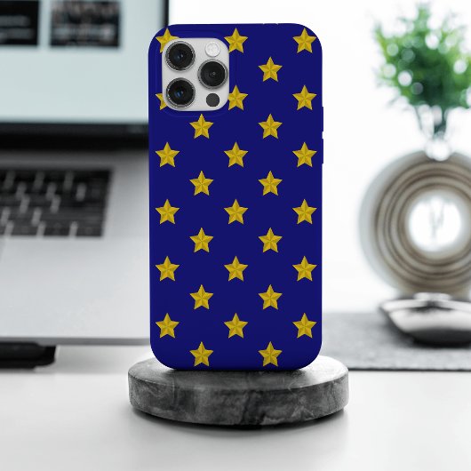 金ゴールド星模様、ネイビーブルー独占的、 iPhoneケース