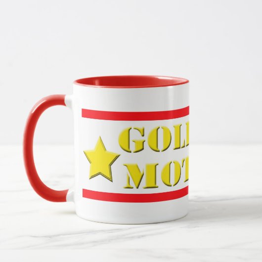 金ゴールド星母コーヒーカップ マグカップ (左)