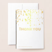 金ゴールド星箔サンキューカード 箔カード (裏面封筒付き)