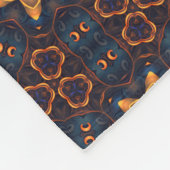 金ゴールド星繰り返しパターンデザイン フリースブランケット (角)