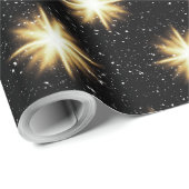 金ゴールド星雪 ラッピングペーパー (ロールコーナー)