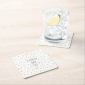 金ゴールド星 スクエアペーパーコースター (インサイチュ)