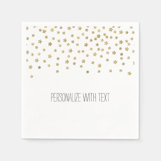 金ゴールド星 スタンダードカクテルナプキン (正面)