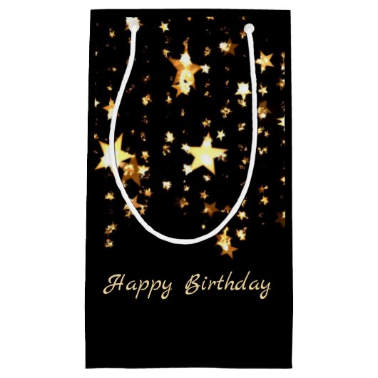 金ゴールド星 スモールペーパーバッグ (正面)