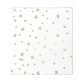 金ゴールド星 ノートパッド (正面)