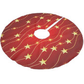 金ゴールド星 ブラッシュドポリエステルツリースカート (アングル)