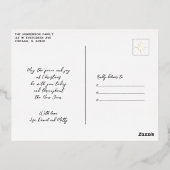 金ゴールド星 |メリークリスマス&新年 |カスタム 箔シーズンポストカード (裏面)