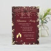 金ゴールド星、ライト、ボーレッドグリッター 招待状 (スタンド正面)