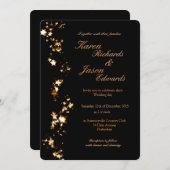 金ゴールド星 招待状 (正面/裏面)