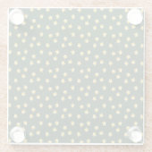 金ゴールド星（緑） ガラスコースター (裏面)