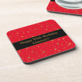 金ゴールド星(赤い誕生日) コースター (左側)