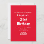 金ゴールド星(赤い誕生日) 招待状 (裏面)