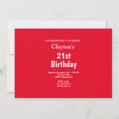 金ゴールド星(赤い誕生日) 招待状 (裏面)