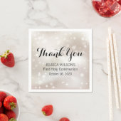 金ゴールド星Thank You First Communion スタンダードカクテルナプキン (インサイチュ)