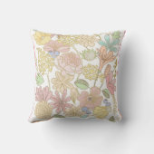 金ゴールド春花模様ヴィンテージスタイル枕 クッション (裏面)