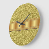 金ゴールド時計 ラージ壁時計 (傾斜)