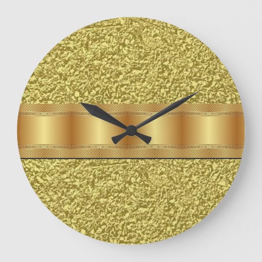 金ゴールド時計 ラージ壁時計 (正面)