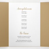 金ゴールド曲枠3枚の写真卒業 三つ折り招待状 (内部中)