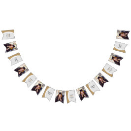 金ゴールド曲線額写真卒業 バンティングフラッグ