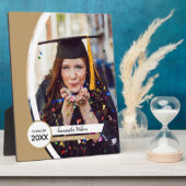 金ゴールド曲線額写真卒業 フォトプラーク (側面)