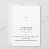 金ゴールド書の写真を愛する思い出の葬儀 招待状 (裏面)