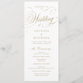 金ゴールド書エレガントクラシックヴィンテージ結婚式 プログラム (正面)