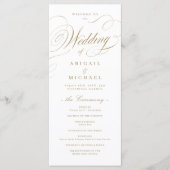 金ゴールド書エレガントクラシックヴィンテージ結婚式 プログラム (正面)