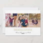 金ゴールド書ビッグフォトメリークリスマスカード シーズンカード (裏面)