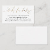 金ゴールド書モダン籍ベビー依頼 エンクロージャーカード (正面/裏面)