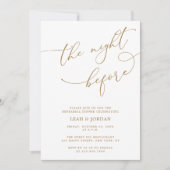 金ゴールド書リハーサルの前の夜 招待状 (正面)