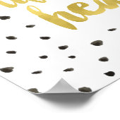 金ゴールド書感動的引用文 ポスター (角)