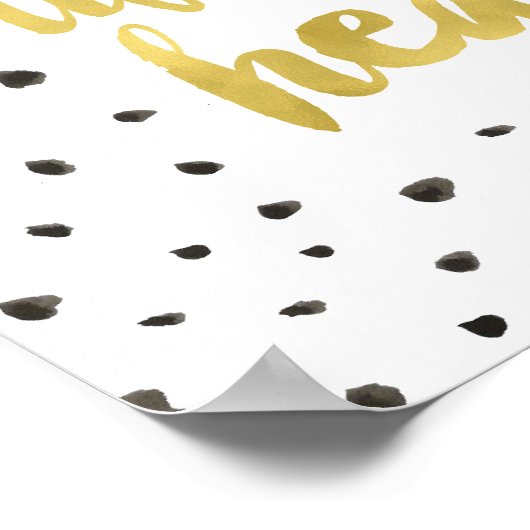 金ゴールド書感動的引用文 ポスター (角)