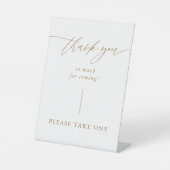 金ゴールド書結婚のサインに感謝申来し上げる 台座サイン (正面)